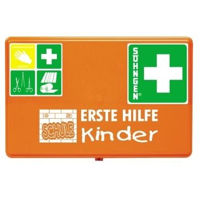 Erste Hilfe Koffer SCHULE 26x16x8cm orange