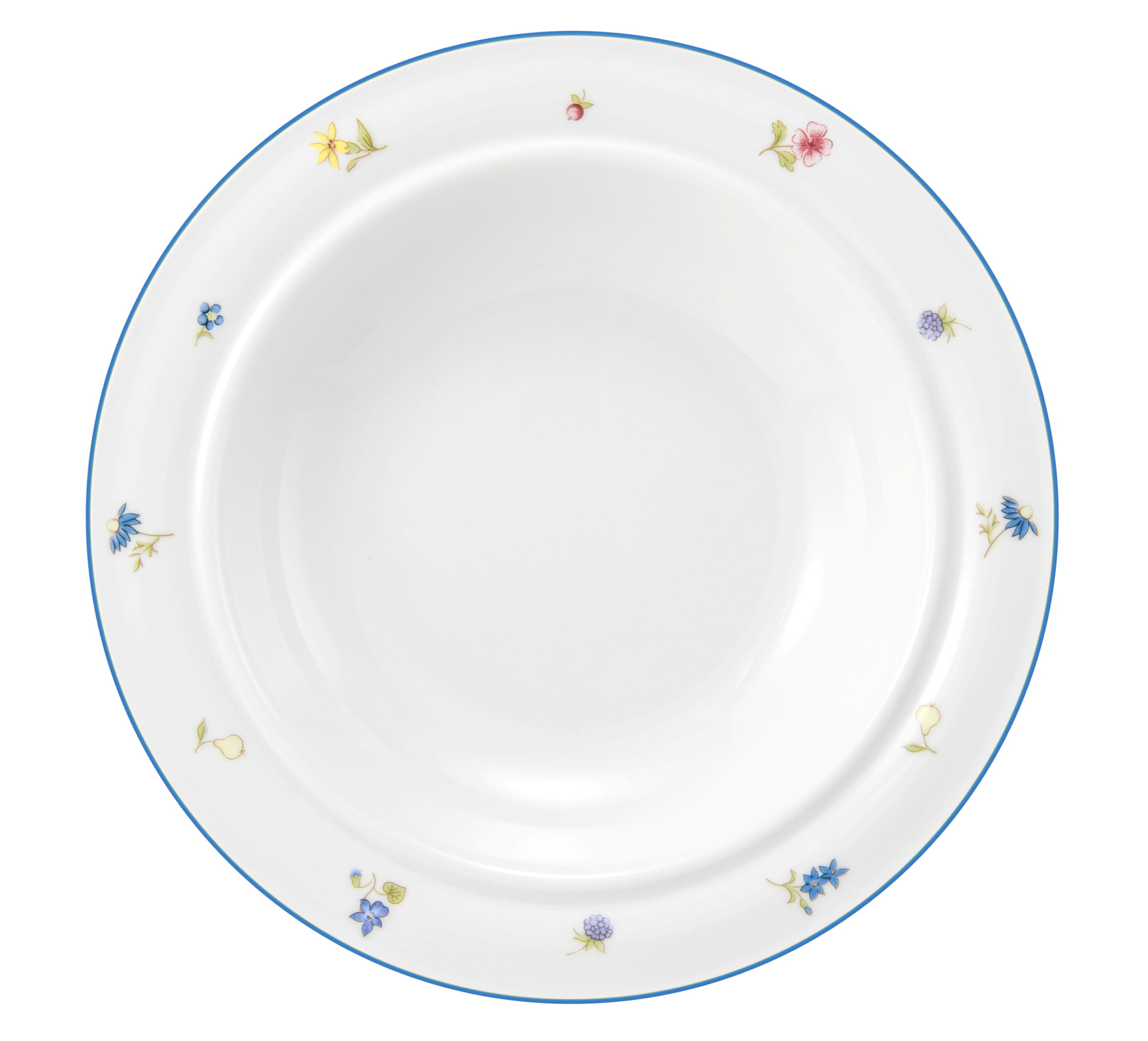 Teller rund tief 23cm COMMUNITY streublume blaue linie