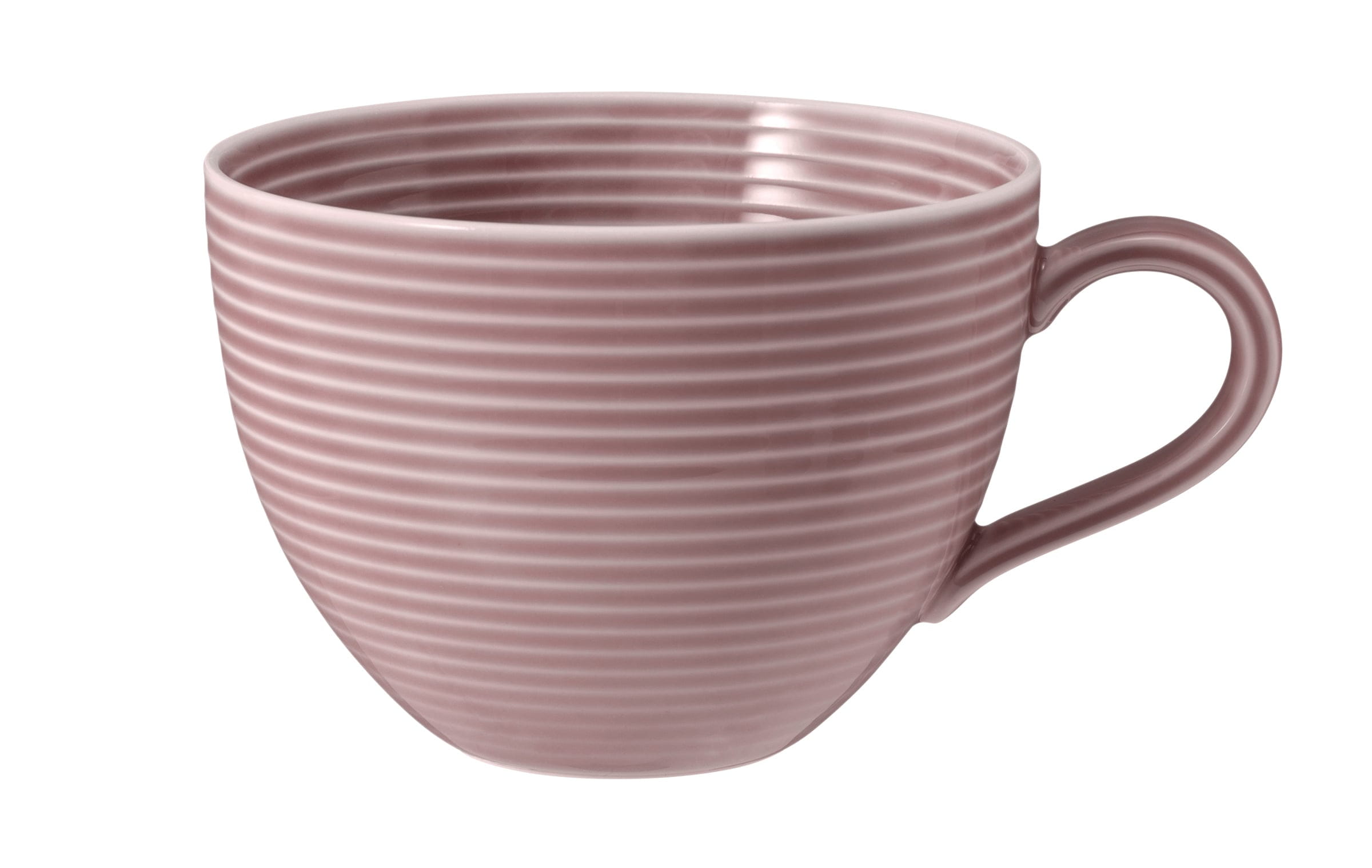 Milchkaffeetasse rund mit Relief 0,35l mit Relief BEAT altrosa