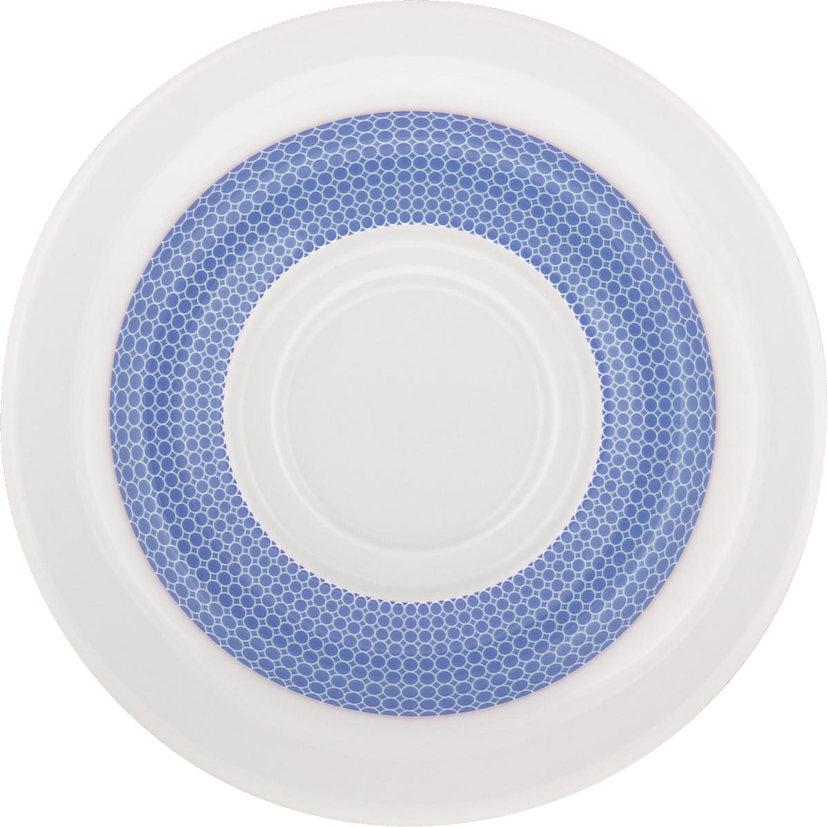 Spezialuntertasse mit Doppelspiegel 16cm INVITA DIMENSION PUNKTE wasserblau