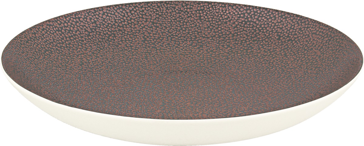 Teller tief rund coup 20cm PURITY PEARLS METALLIC copper