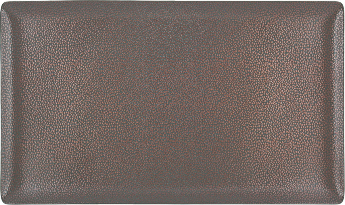Platte rechteckig coup 34x20cm PURITY PEARLS METAL copper