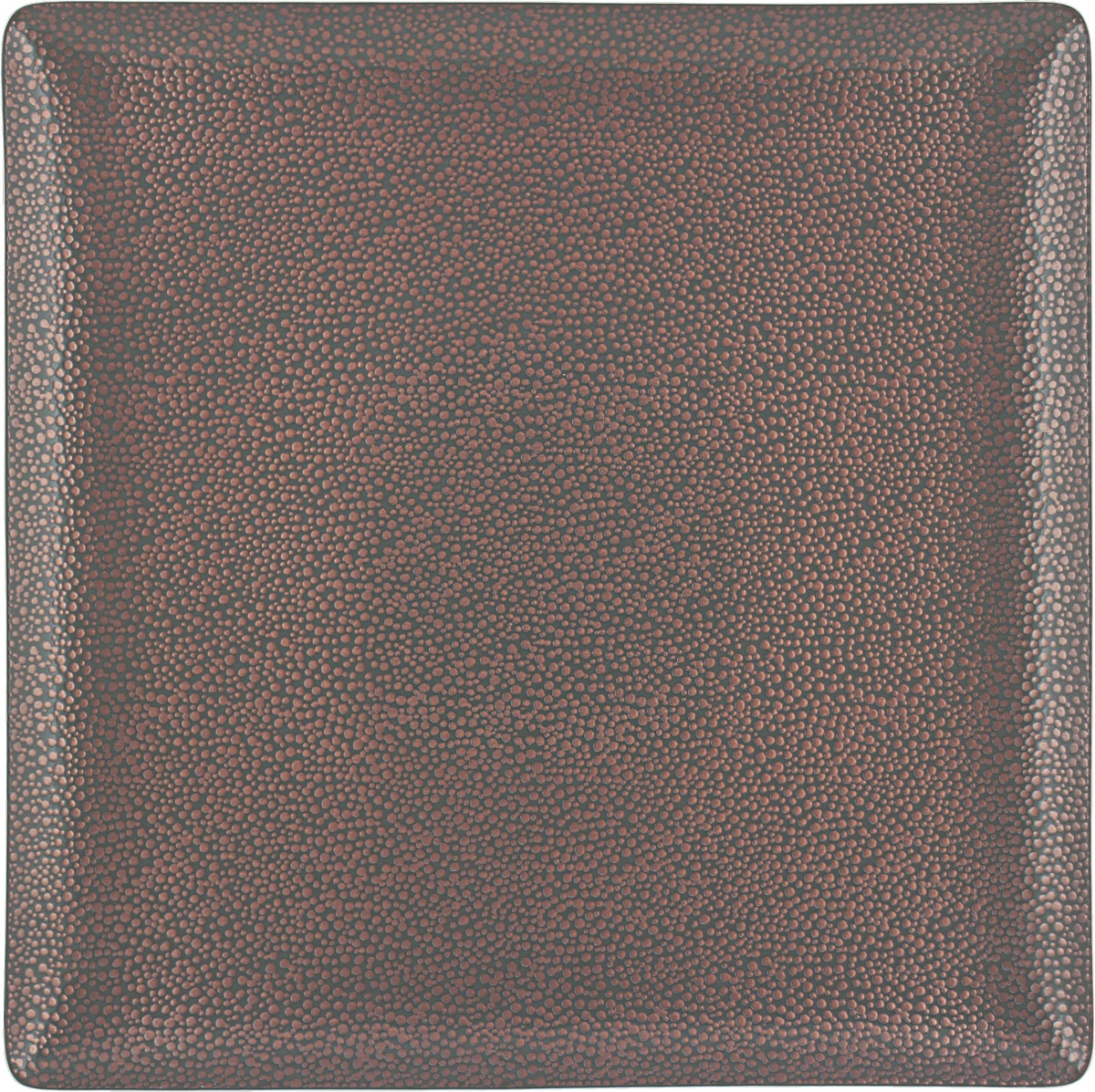 Teller flach quadratisch coup 20x20cm PURITY PEARL copper