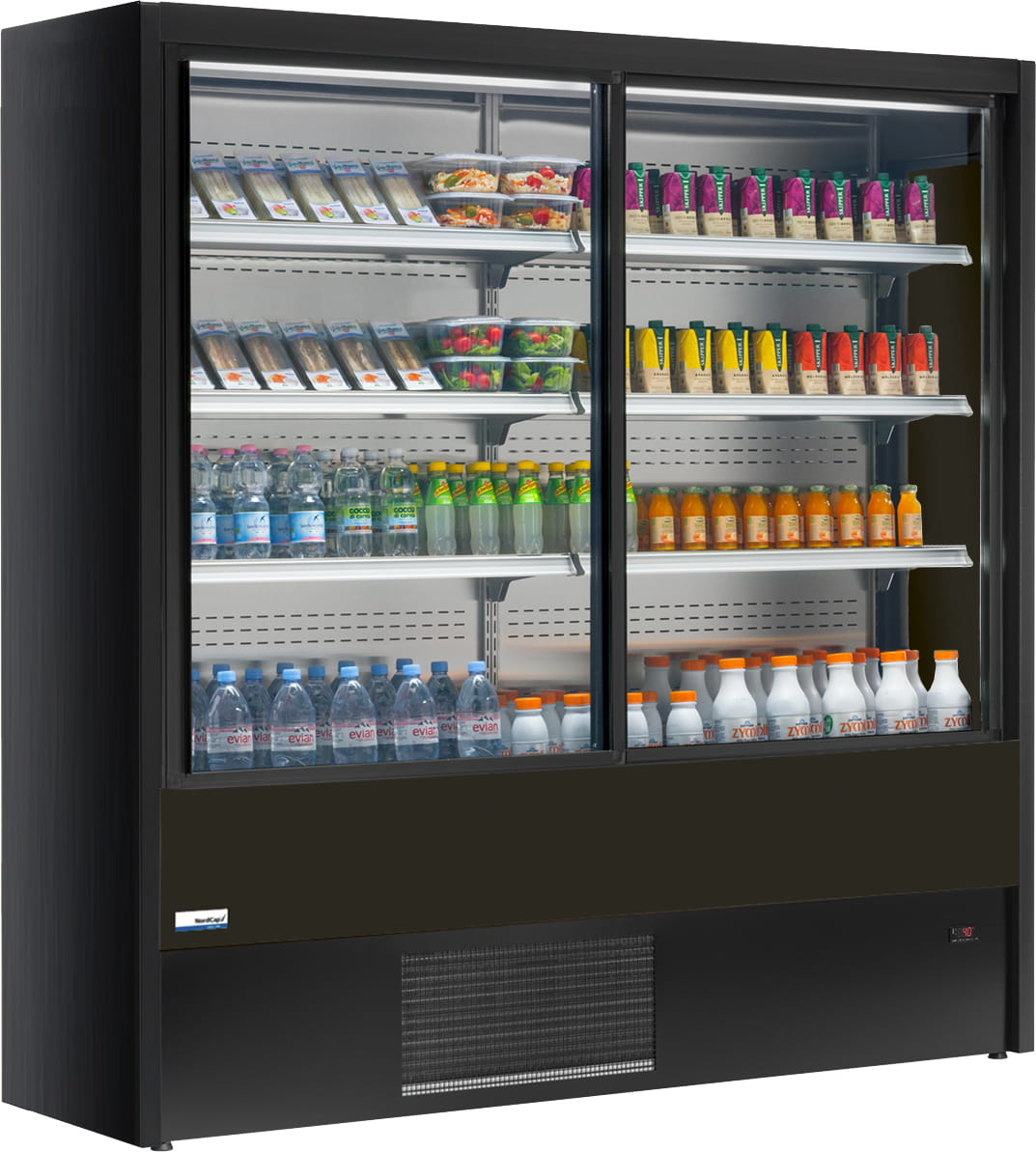 Wandkühlregal OLIMPO 100 mit Schiebetüren