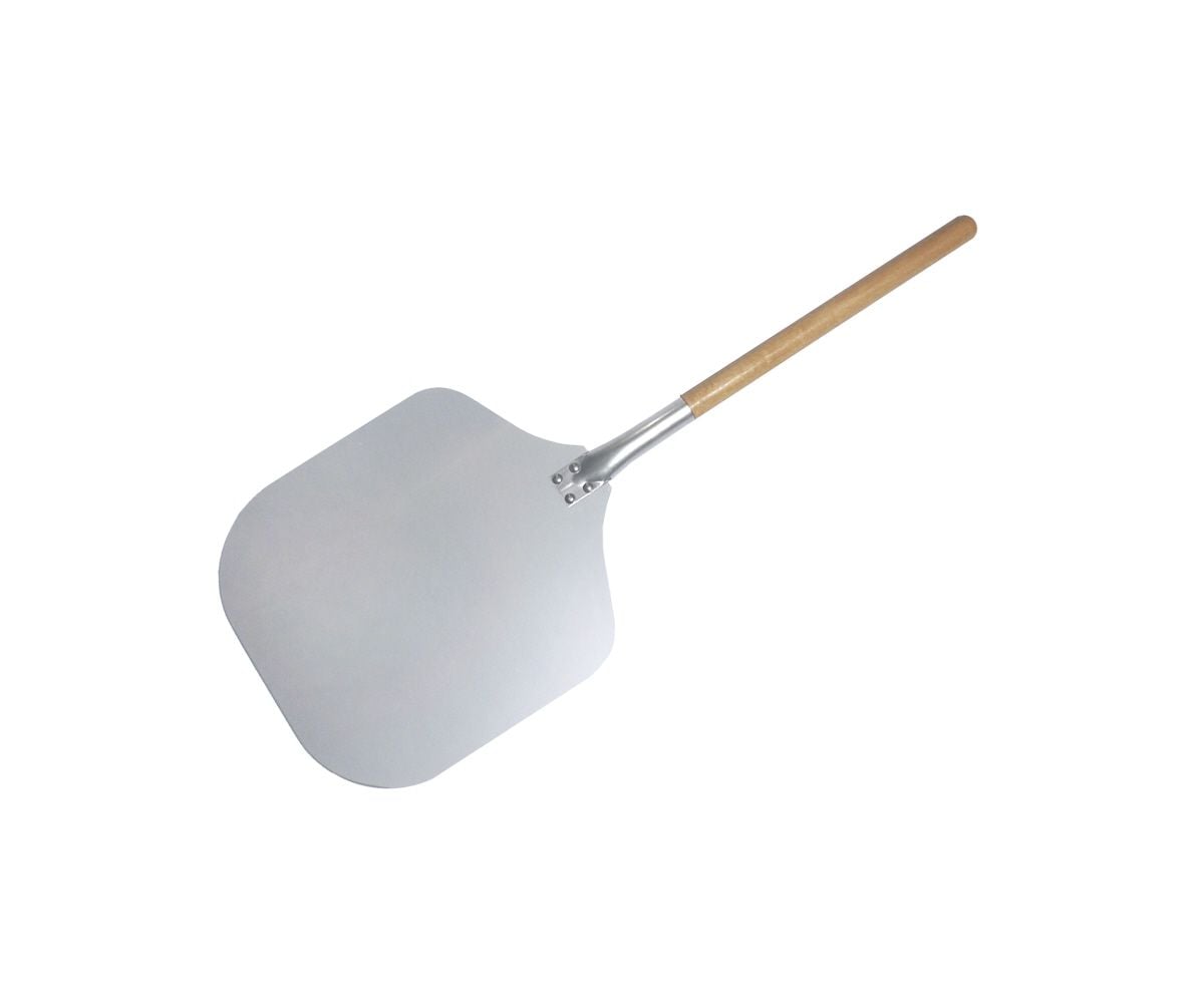 Pizzaschaufel mit Holzstiel 350x305mm L:910mm Alu