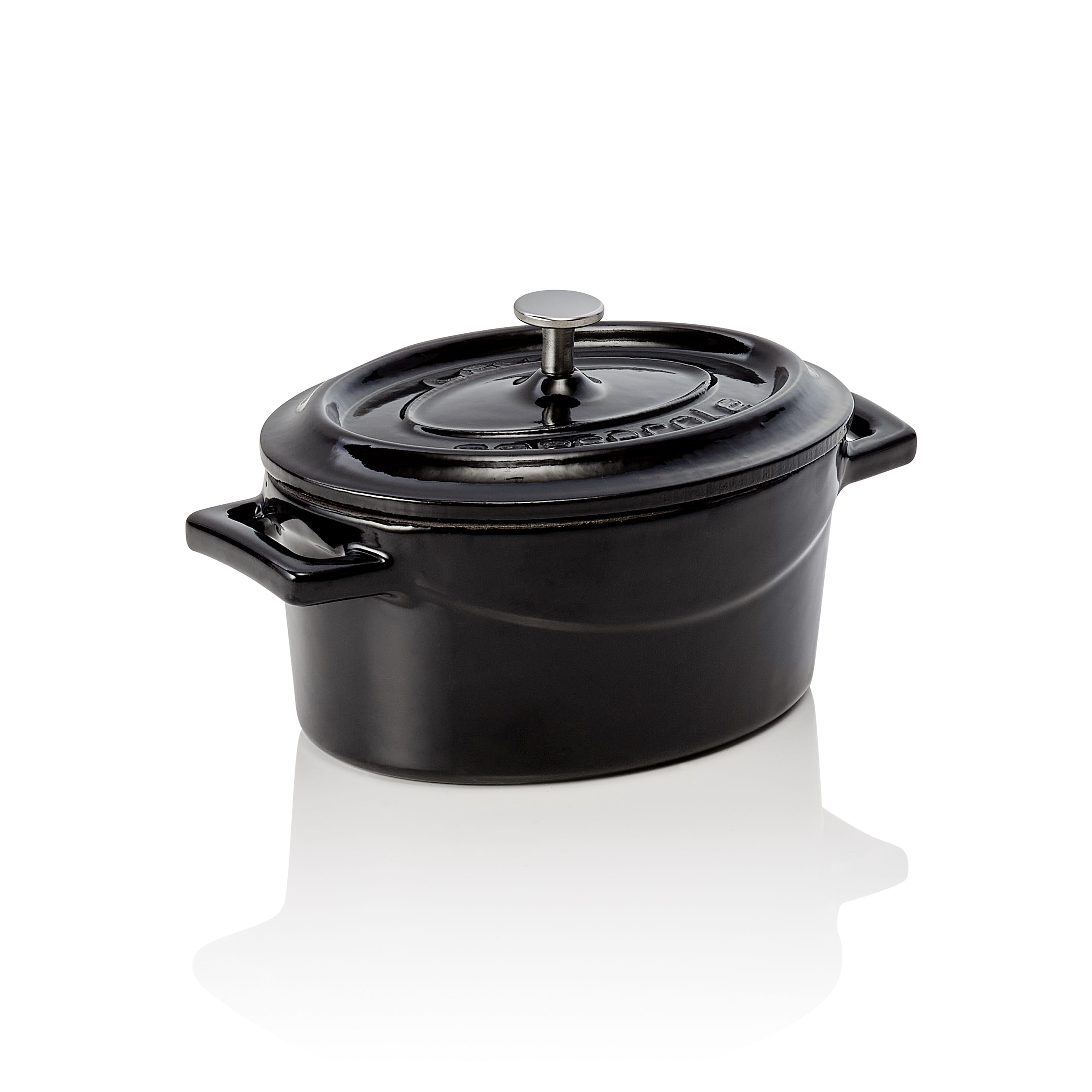 Cocottes oval 12,5x10x6cm LAVA schwarz