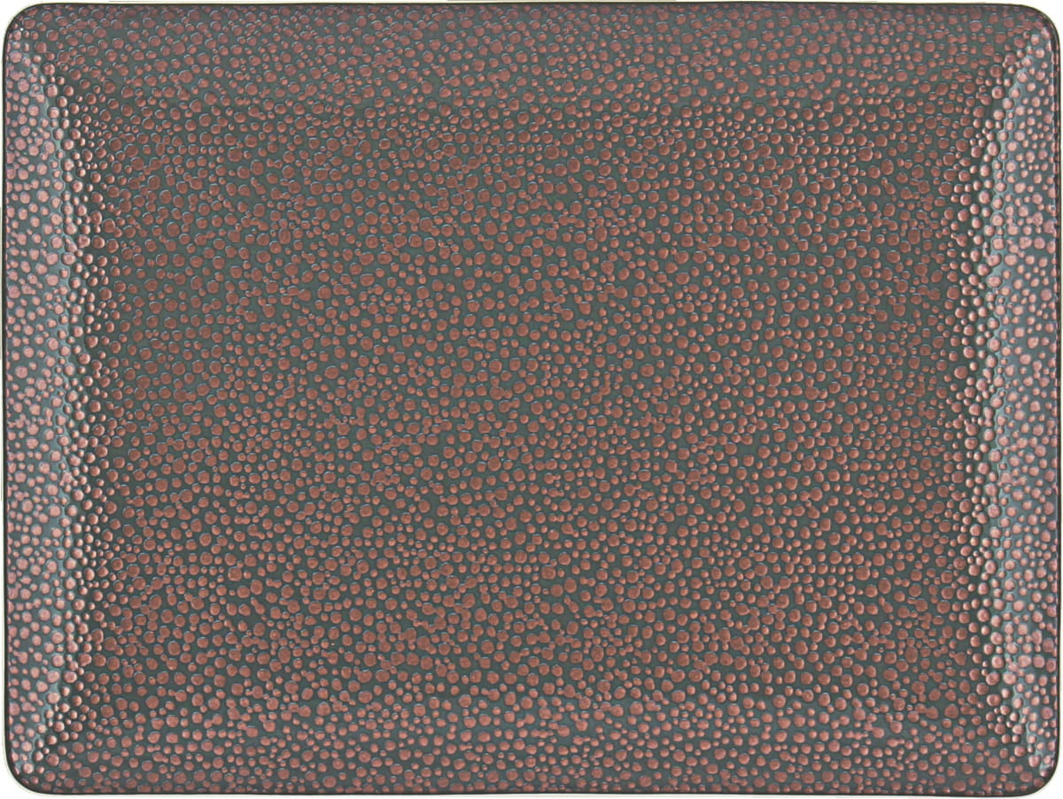 Platte rechteckig coup 20x15cm PURITY PEARLS METAL copper