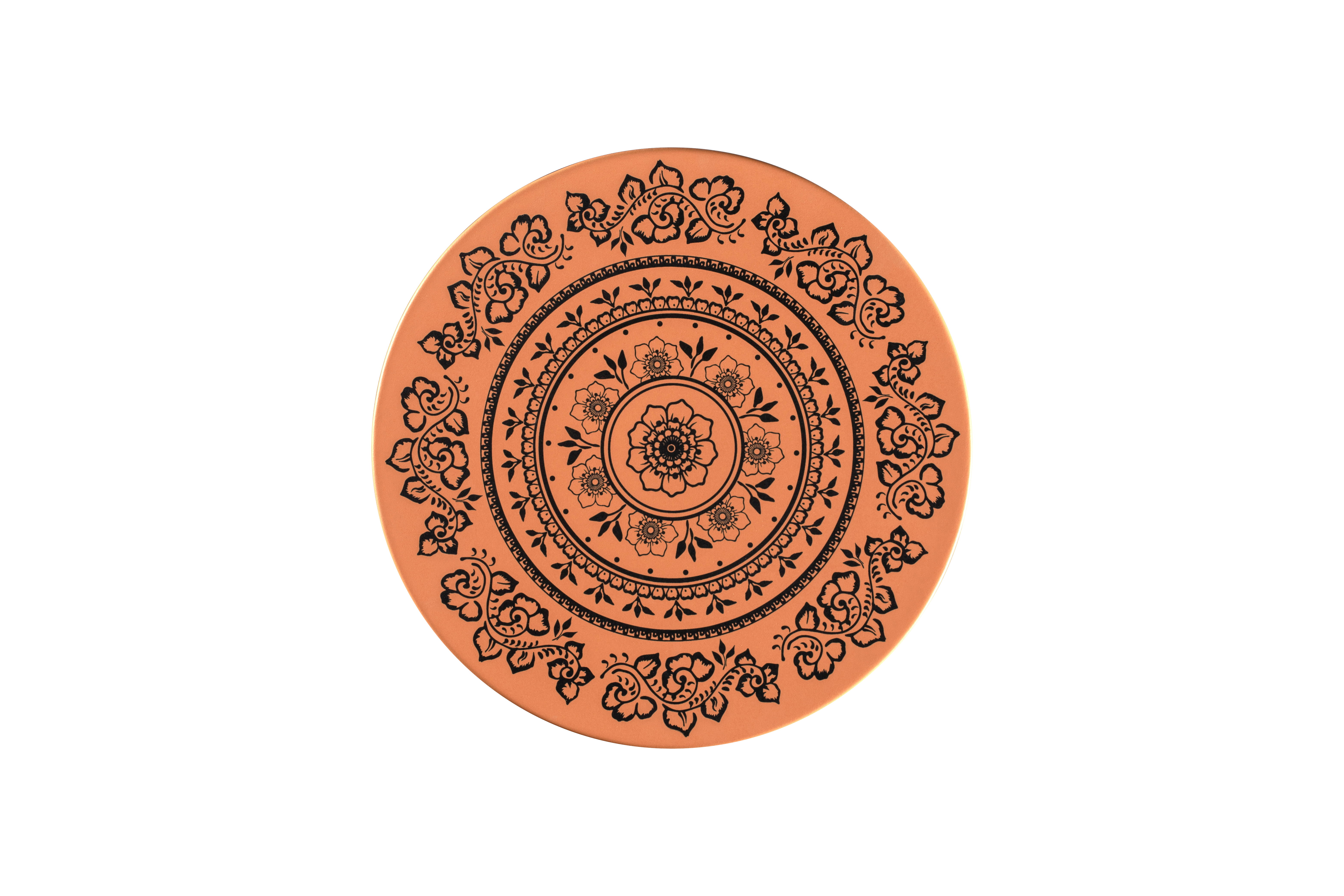 Teller flach Ø26,5cm H2cm TERO ALEXANDRIA decorated terracotta