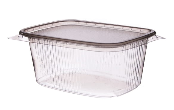 250 Stück Verpackungsbecher mit Deckel eckig 250ml