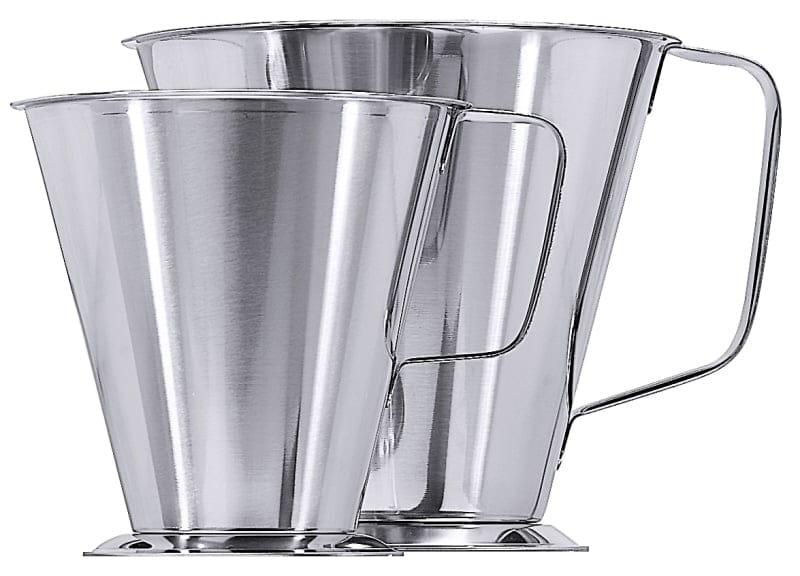 Maß mit Fuß 2l H: 20cm Maßzahlen alle 500ml