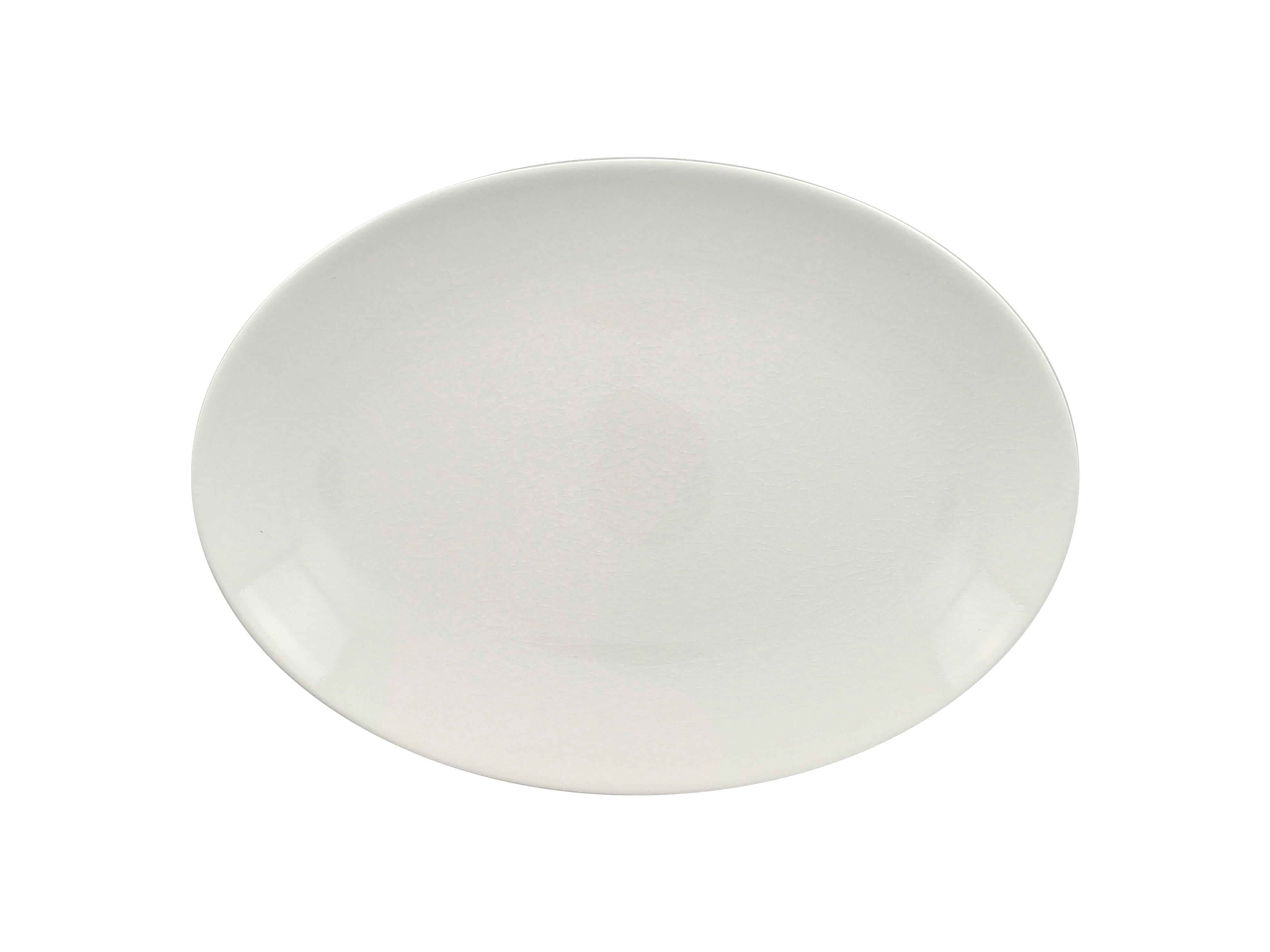 Platte oval 32x23x3,2cm VINTAGE white