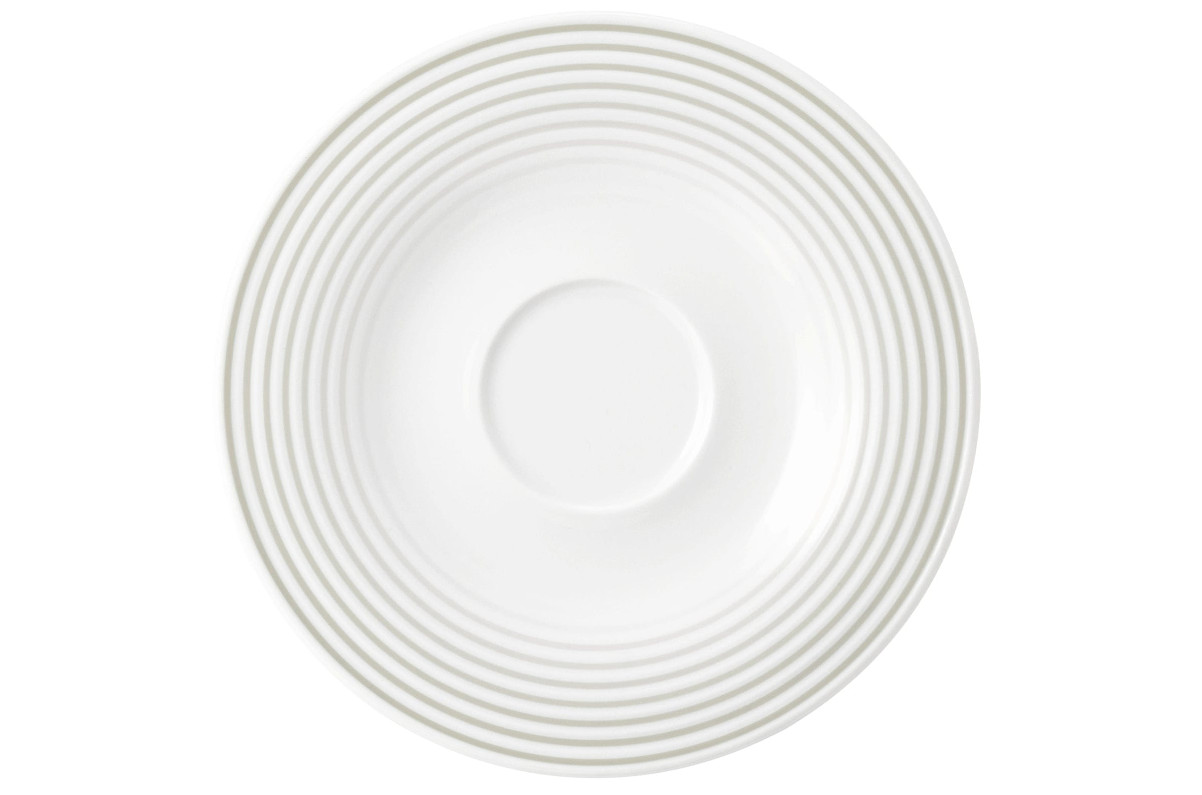 Espressountertasse rund mit Relief 13,5cm BLUES perlgrau