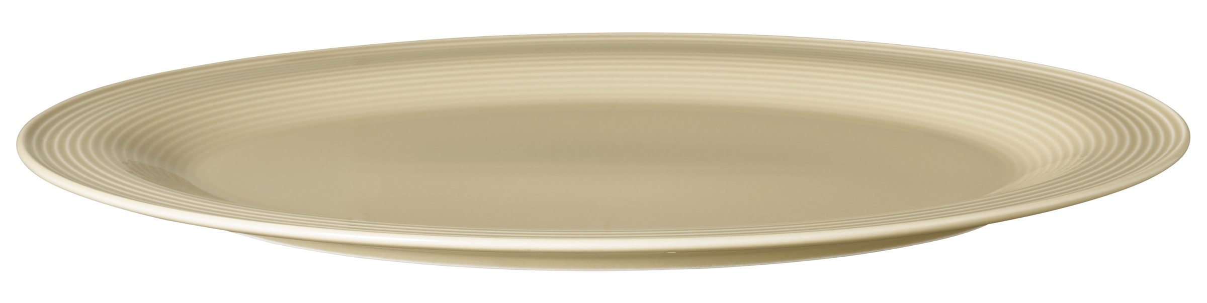 Platte oval mit Relief oval 35x28cm BEAT sandbeige
