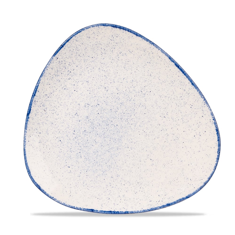 Teller dreieckig 26,5cm STONECAST HINTS indigo