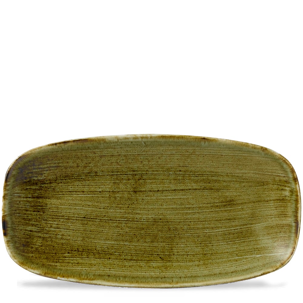 Platte eckig 35,5x18,9cm STONECAST plume green