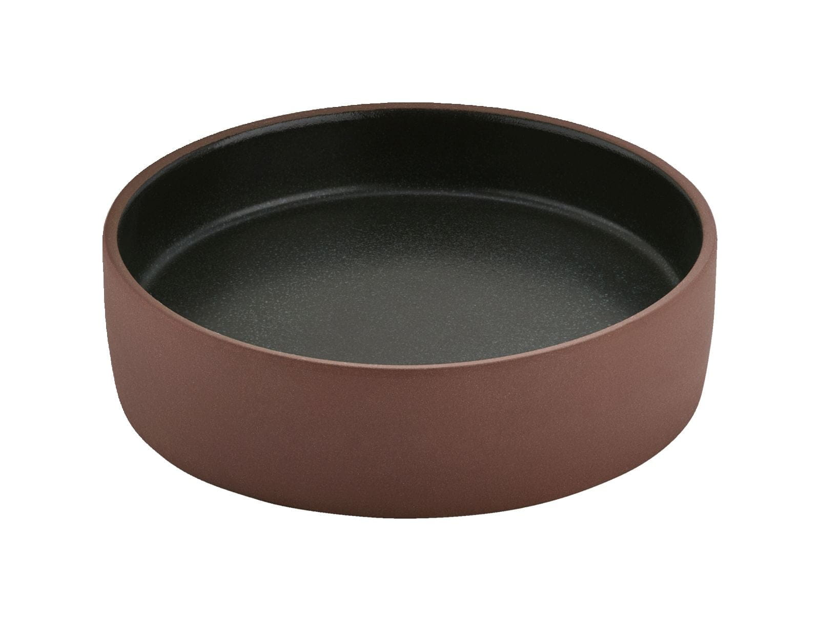 Teller flach tief rund 16cm 2in1 braun/schwarz