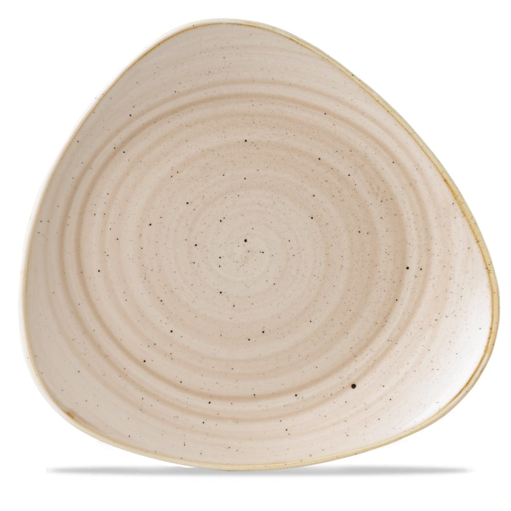 Teller flach dreieckig 31cm STONECAST nutmeg cream