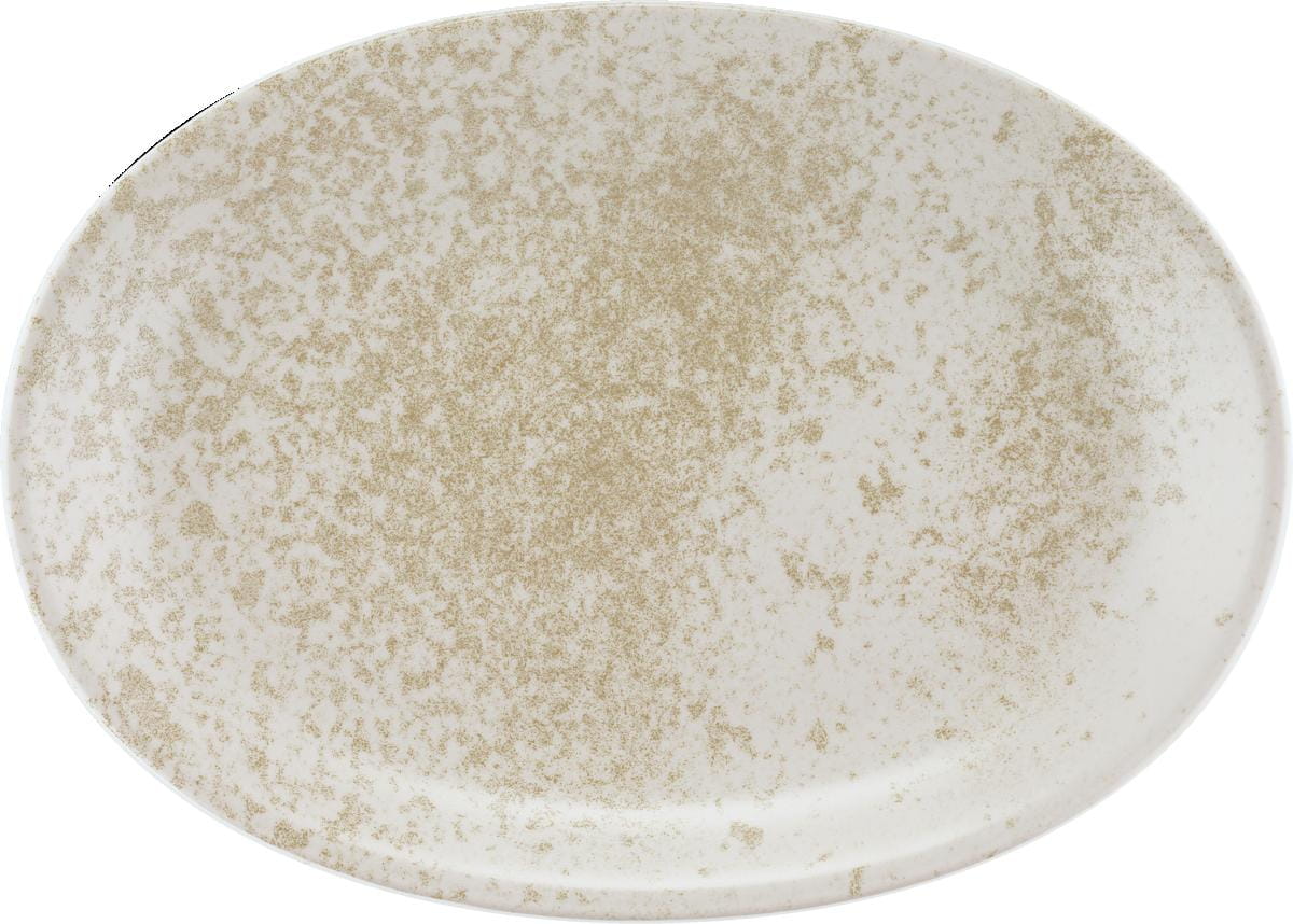 Platte oval 37x27cm SANDSTONE BEIGE