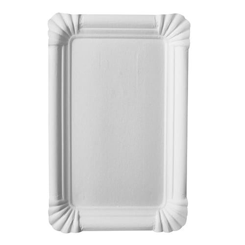 250 Stück Pappteller 20x13cm PURE weiss