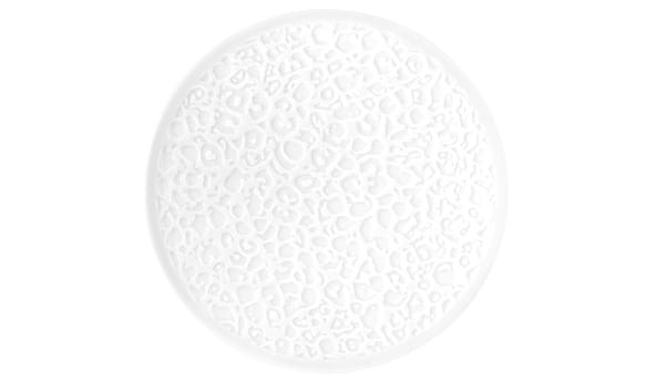 Teller flach 16,5 cm Vollrelief Nori weiss