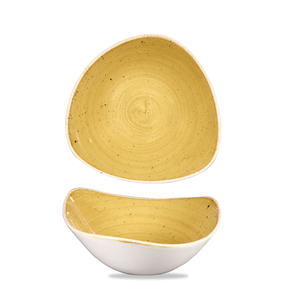 Schale dreieckig 18,5cm STONECAST mustard seed yellow