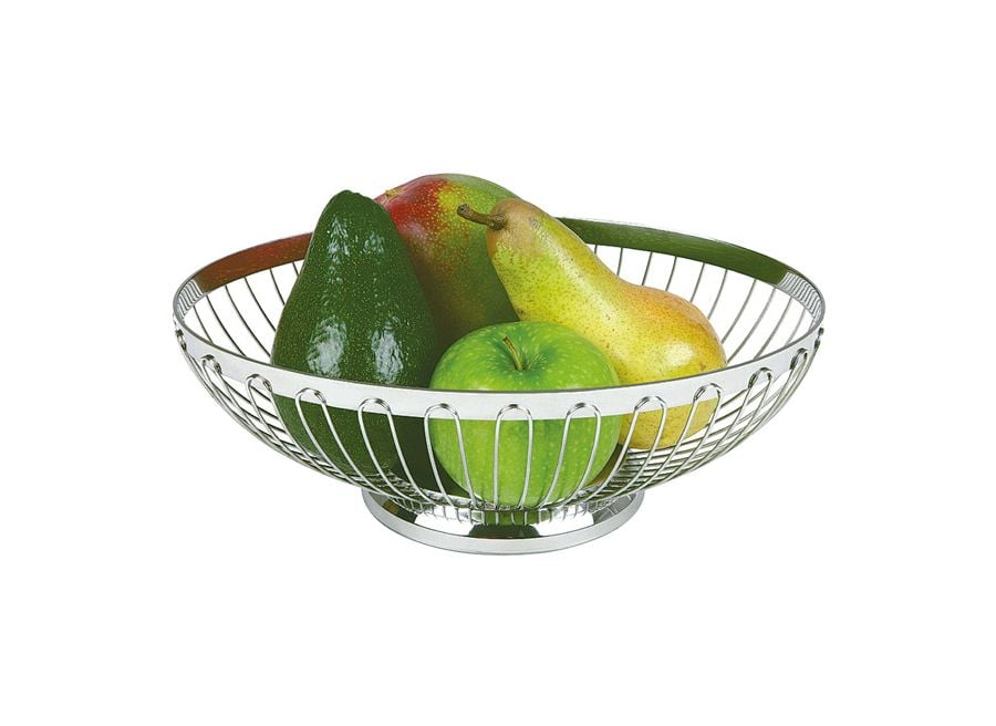 Brot und Obstkorb oval 20x15cm H:7cm 18/8