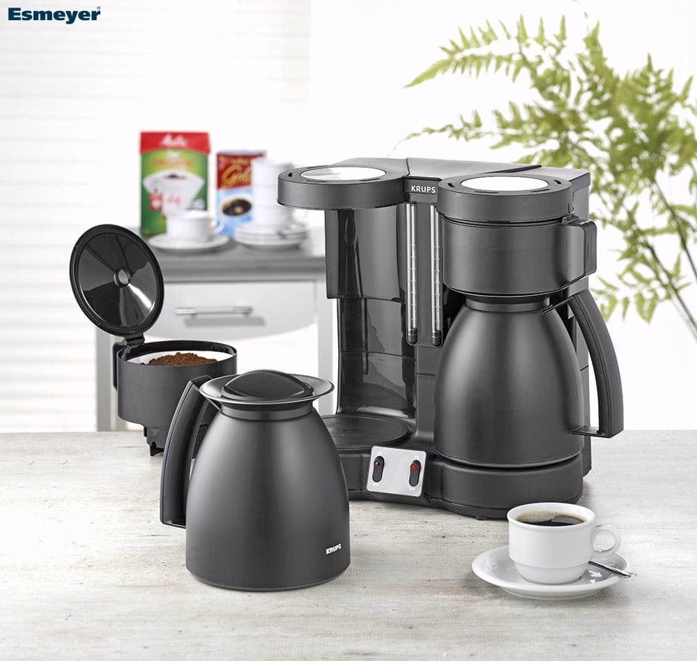 Kaffeemaschine 2x0,8L Duothek Thermo schwarz