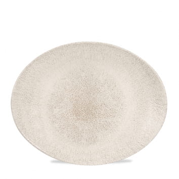 Platte oval coup 32x26cm RAKU agate grey