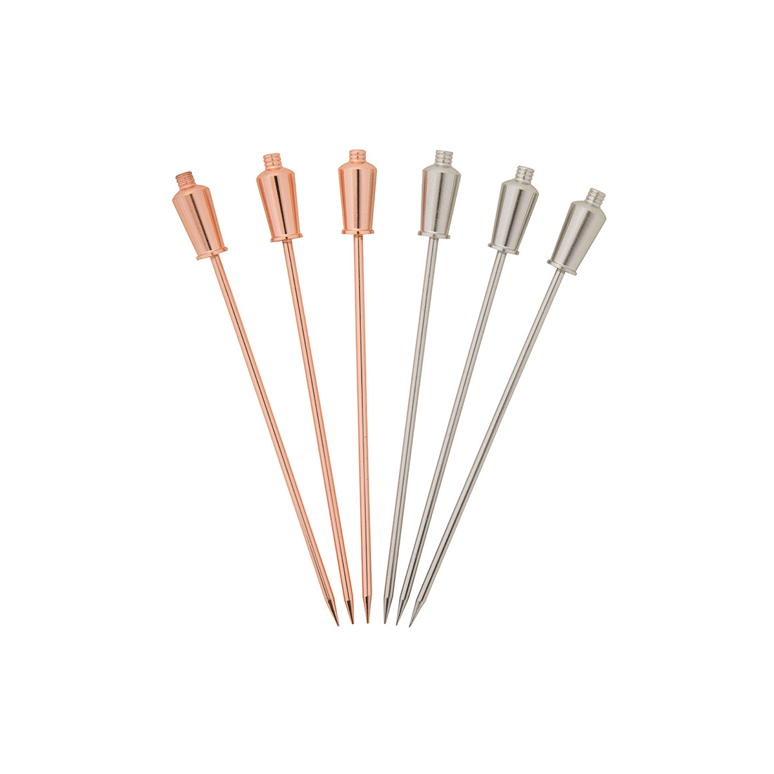 6 Stück Cocktailspieß-Set Shaker