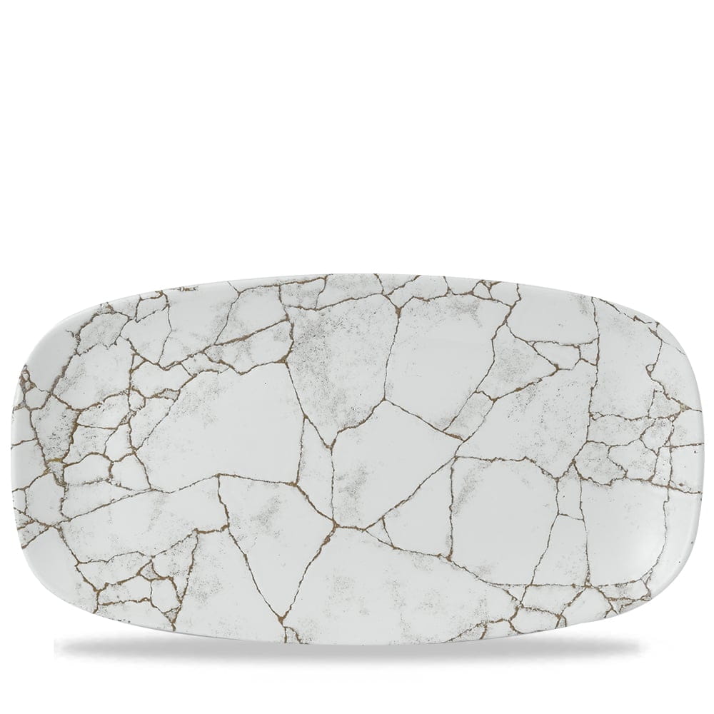 Platte eckig 18,9x35,5cm KINTSUGI agate grey