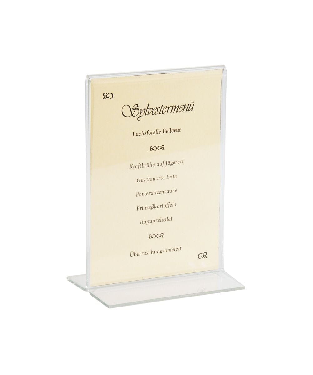 Aufsteller Breite: 10,2cm H: 15,2cm DIN A6 Acryl