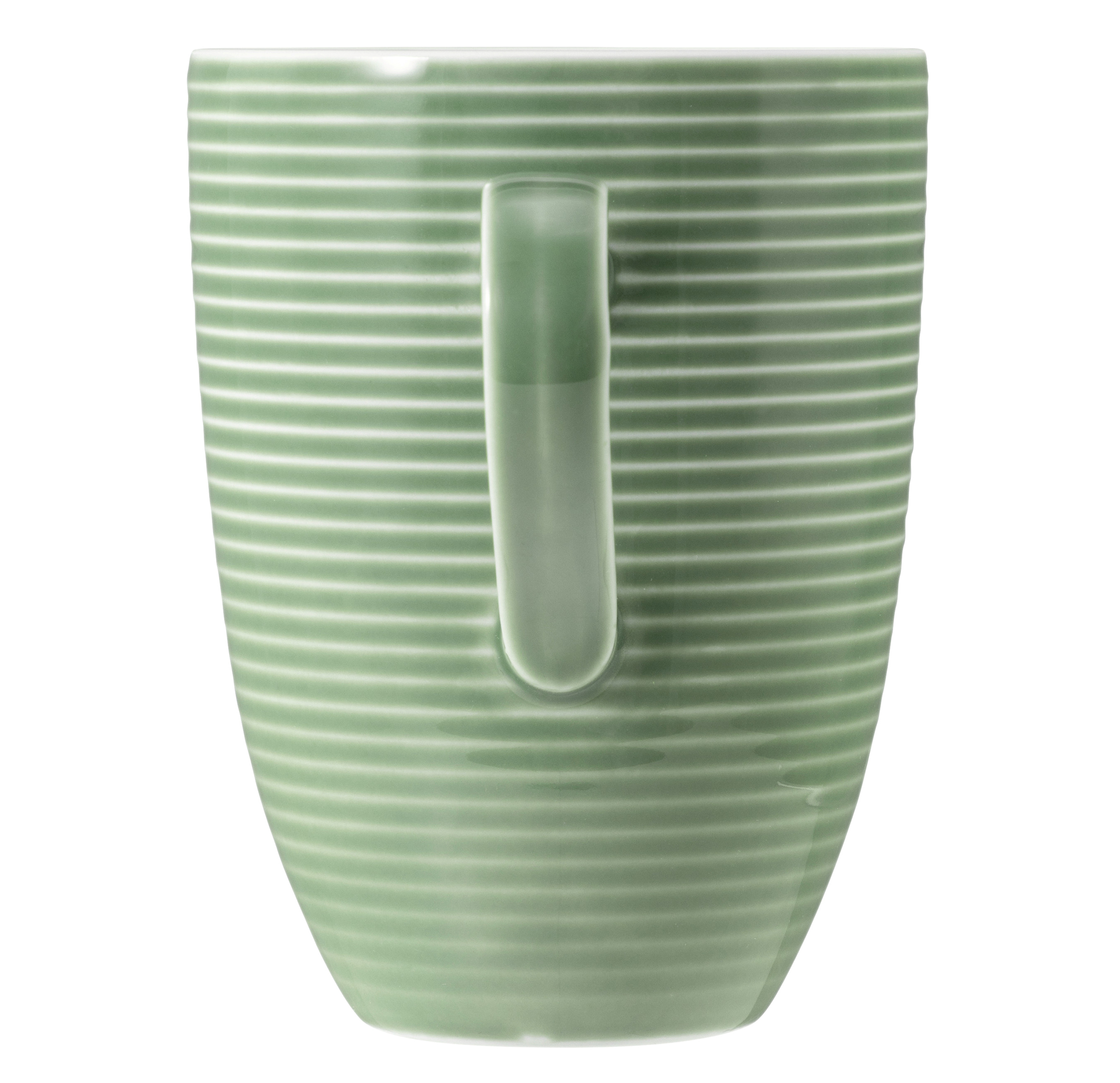 Becher rund mit Relief mit Henkel 0,35l mit Relief BEAT salbeigrün