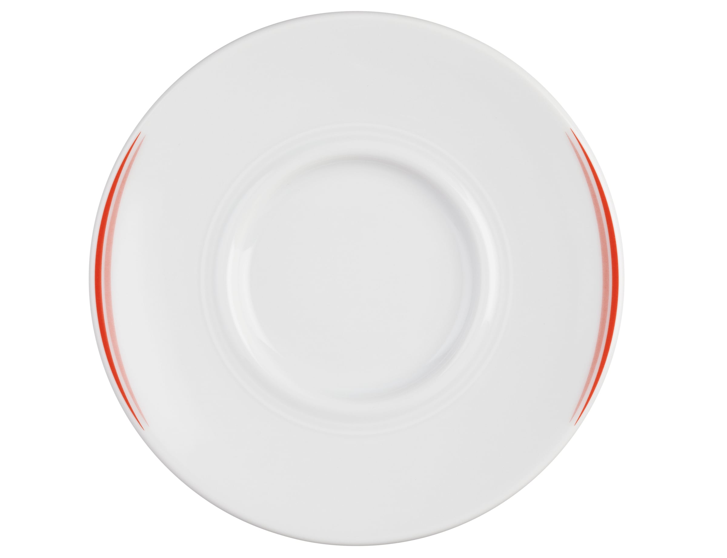 Kaffeeuntertasse rund mit Relief 1 15,5cm VITALIS hellrote lanzen