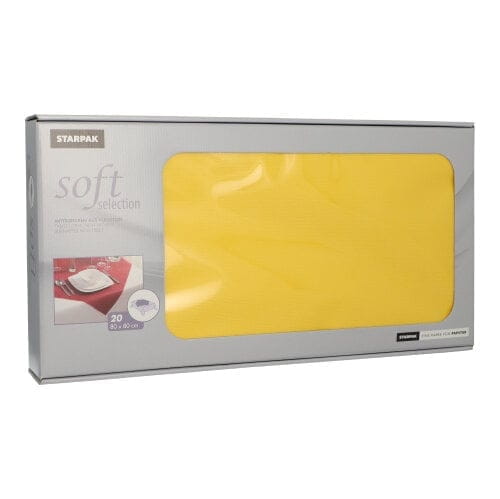 20 Stück Mitteldecken Airlaid 80x80cm SELECTION gelb
