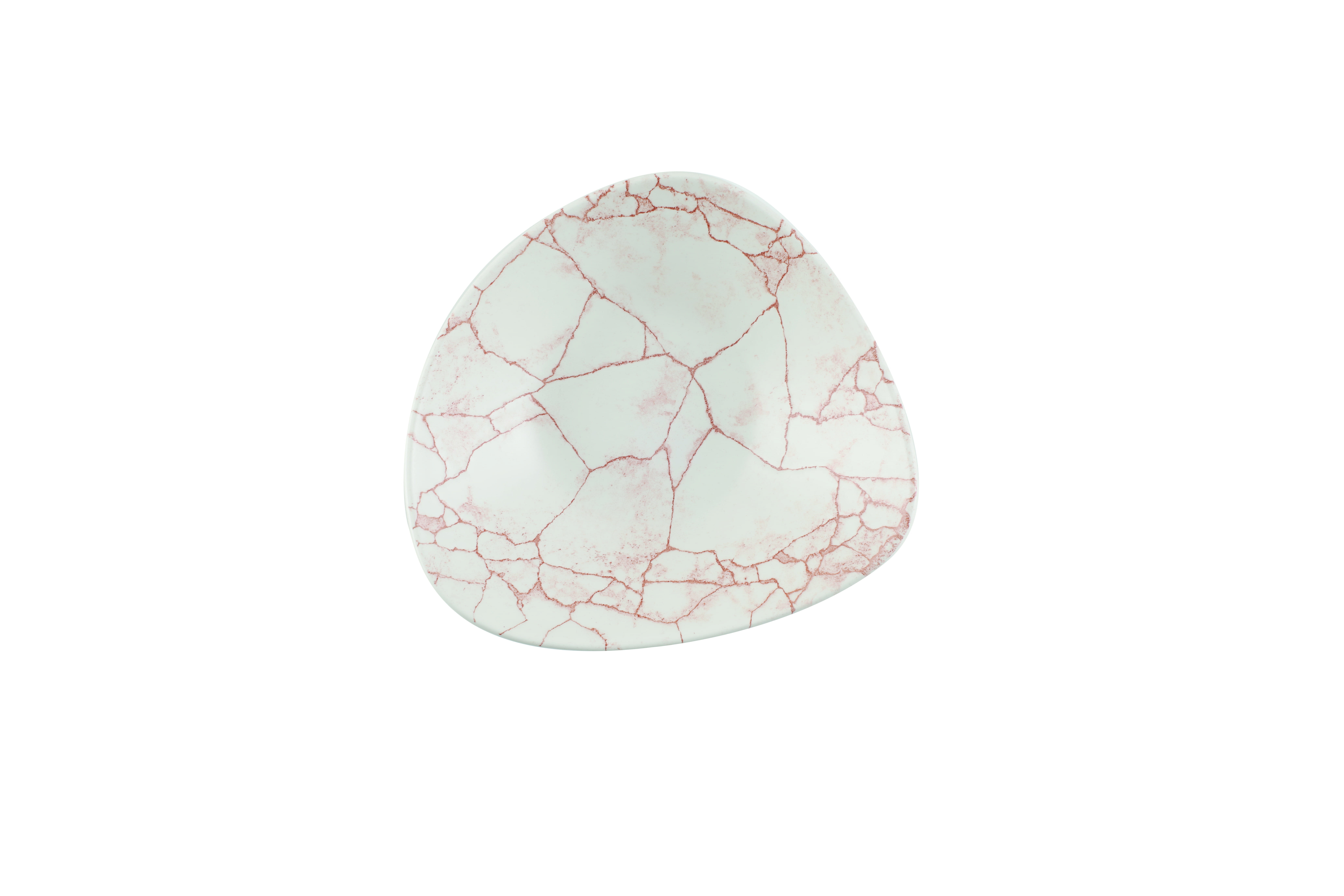 Schale dreieckig 23,5cm KINTSUGI coral