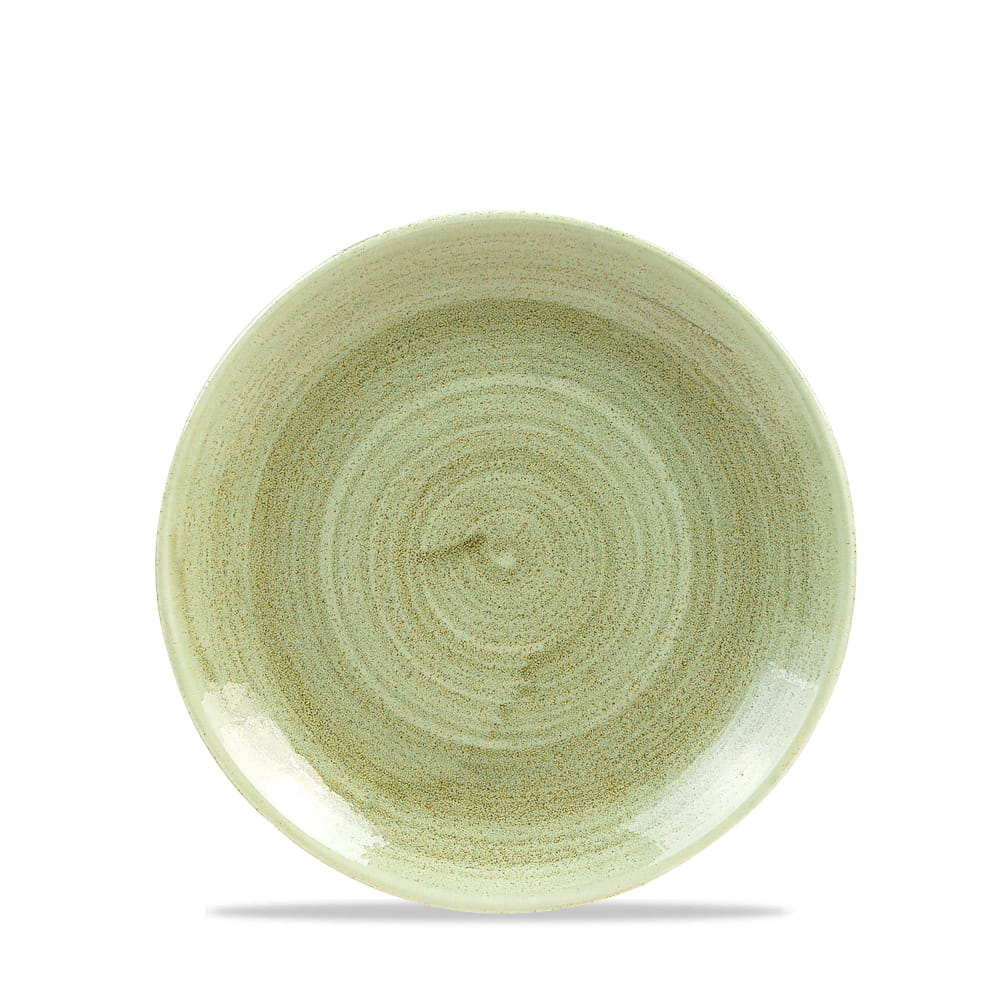 Teller flach coup 17cm STONECAST PATINA burnished green