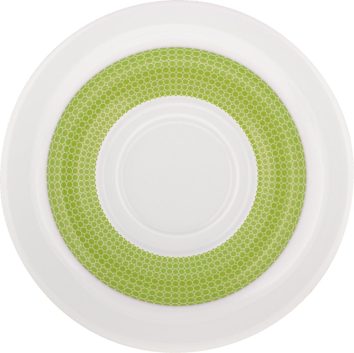 Spezialuntertasse mit Doppelspiegel 16cm INVITA DIMENSION PUNKTE apfelgrün