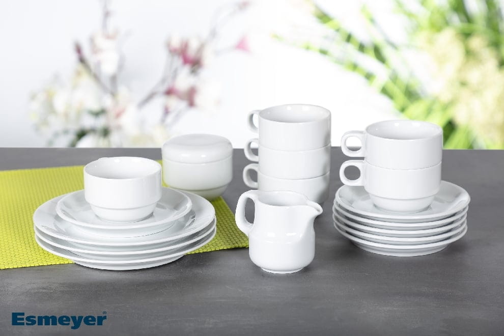 20-teilig Sparset Kaffeeservice Schönwald 898 weiß