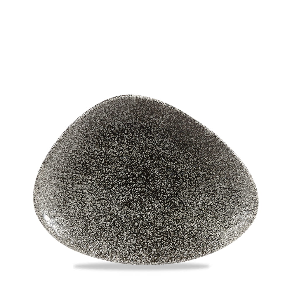 Platte Chefs dreieckig 20x15cm RAKU Quartz black