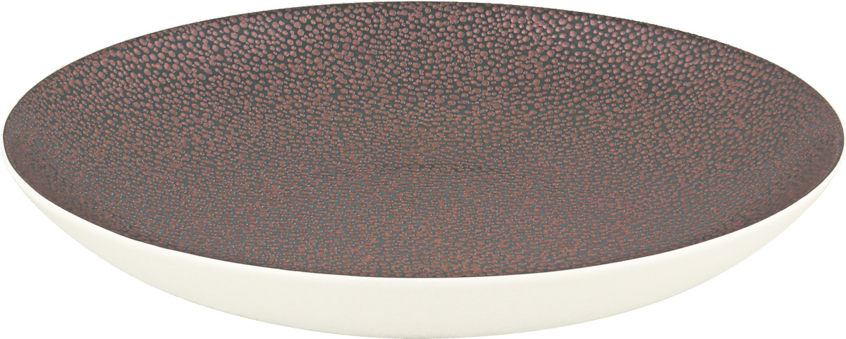 Teller tief rund coup 29cm PURITY PEARLS METALLIC copper