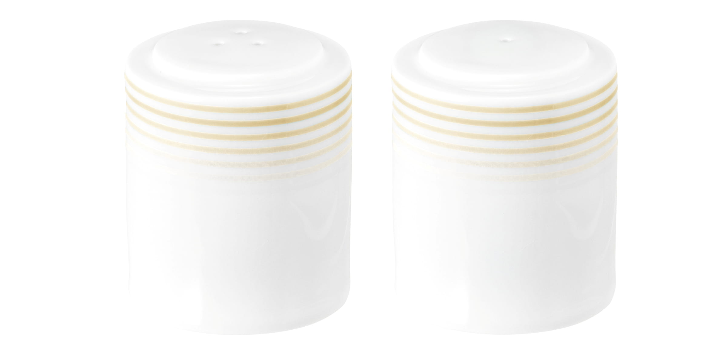 Garnitur rund Salz und Pfeffer (glatt) BLUES sandbeige