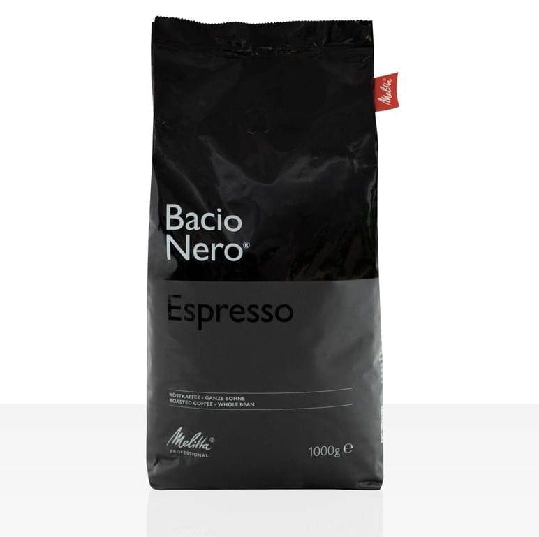 Melitta Espresso-Mischung BACIO NERO Inhalt: 1,0 kg - ganze Bohnen - kräftig mit würziger Note