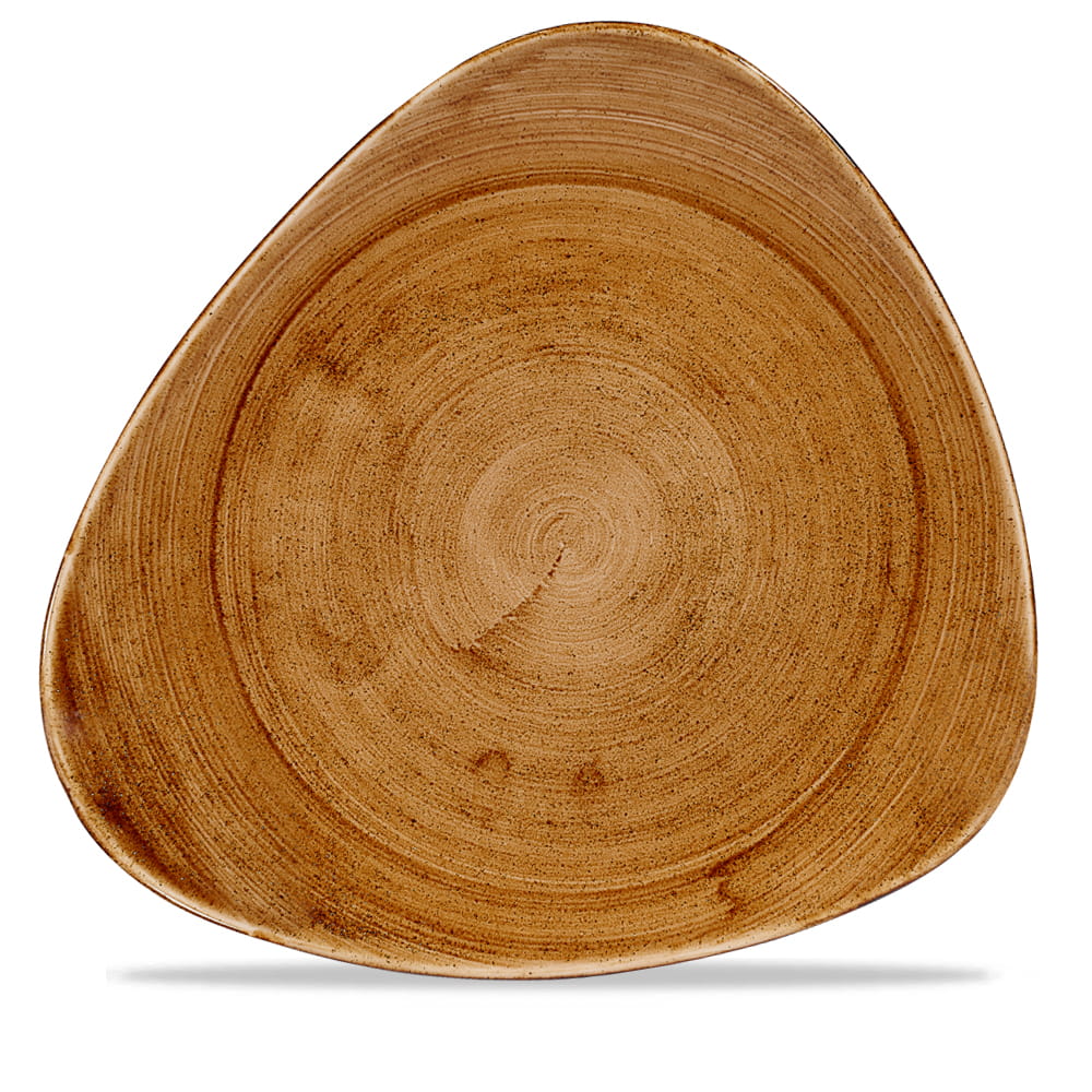 Teller dreieckig 31,1cm STONECAST PATINA vintage copper