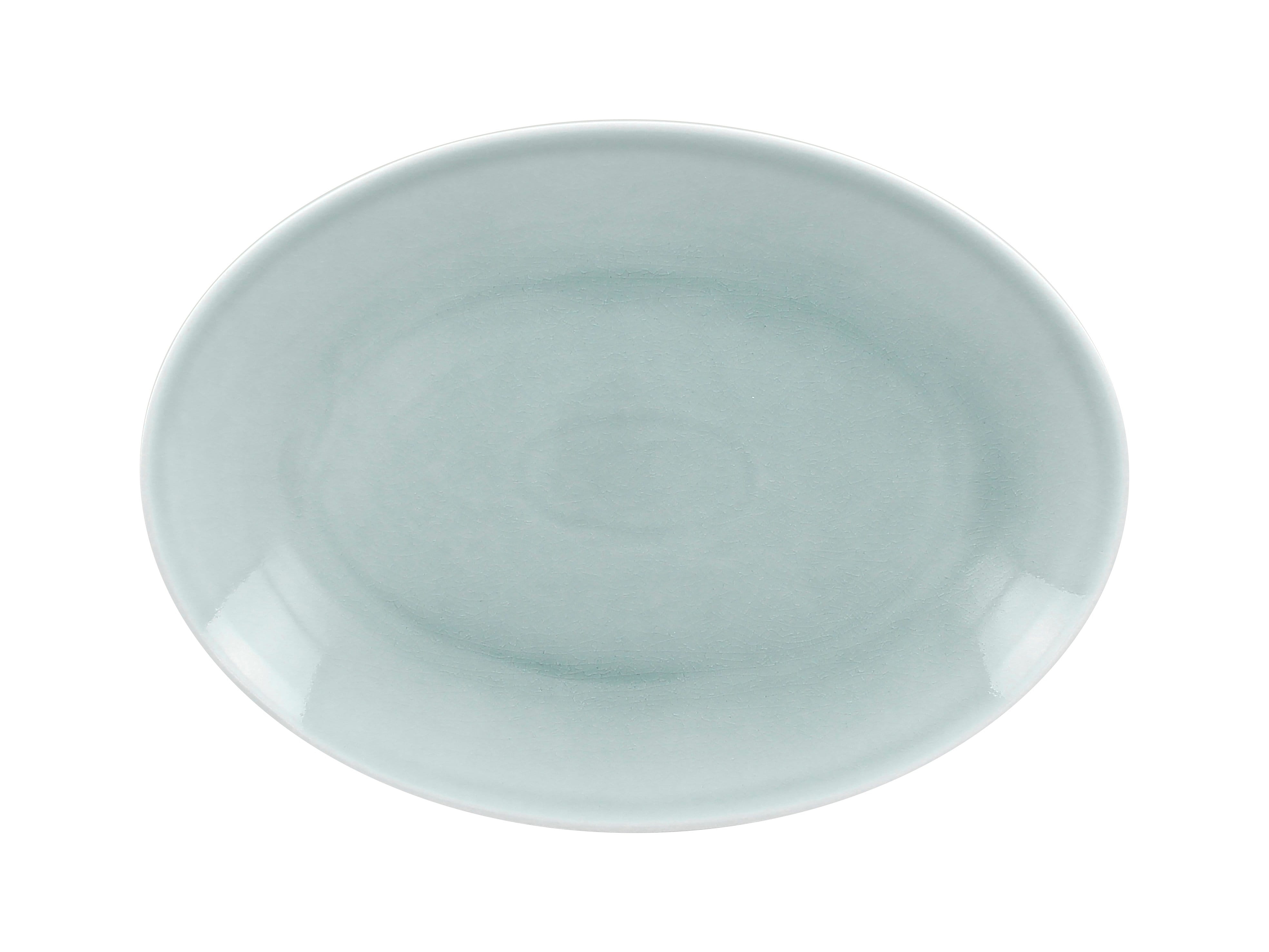 Platte oval 36x27x3,5cm VINTAGE blue