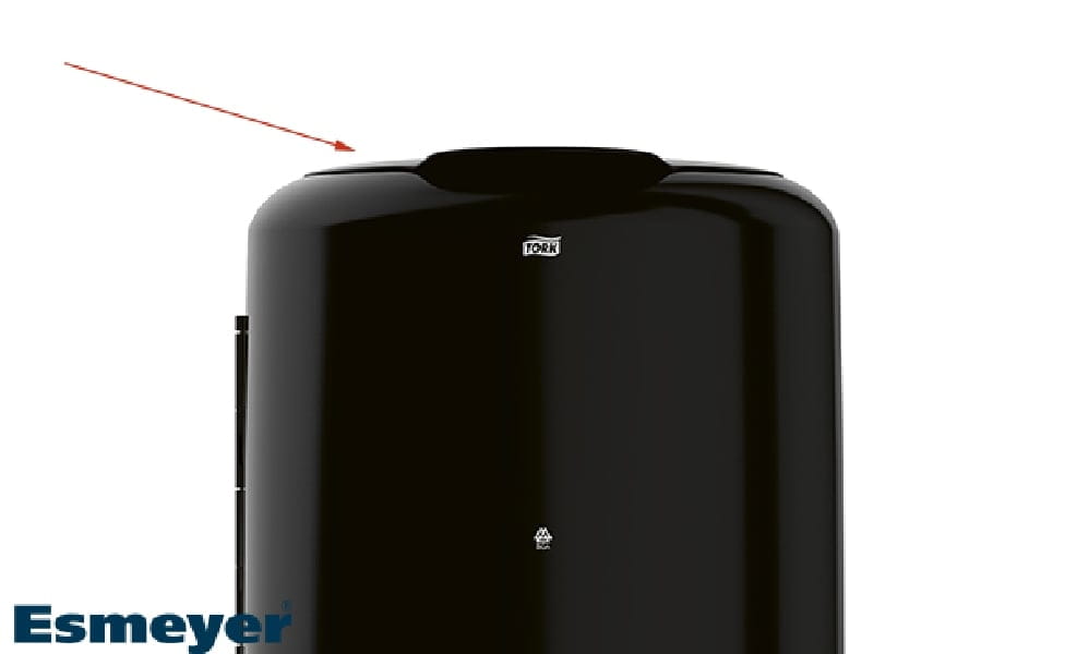 Flachdeckel zu Abfalleimer ELEVATION schwarz