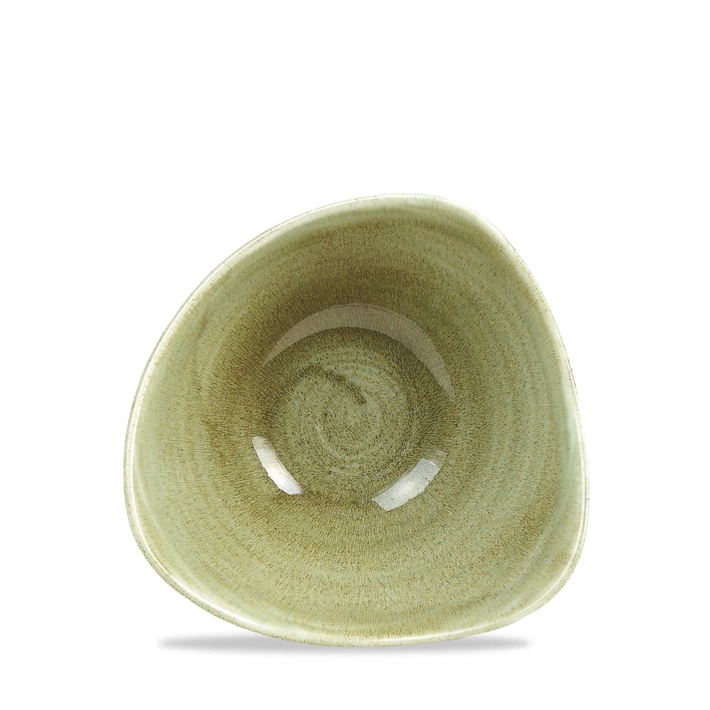 Schale dreieckig 15cm STONECAST PATINA burnished green
