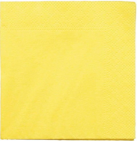 200 Stück Serviette 24x24cm 2-lagig 1/4-Falz sonnengelb