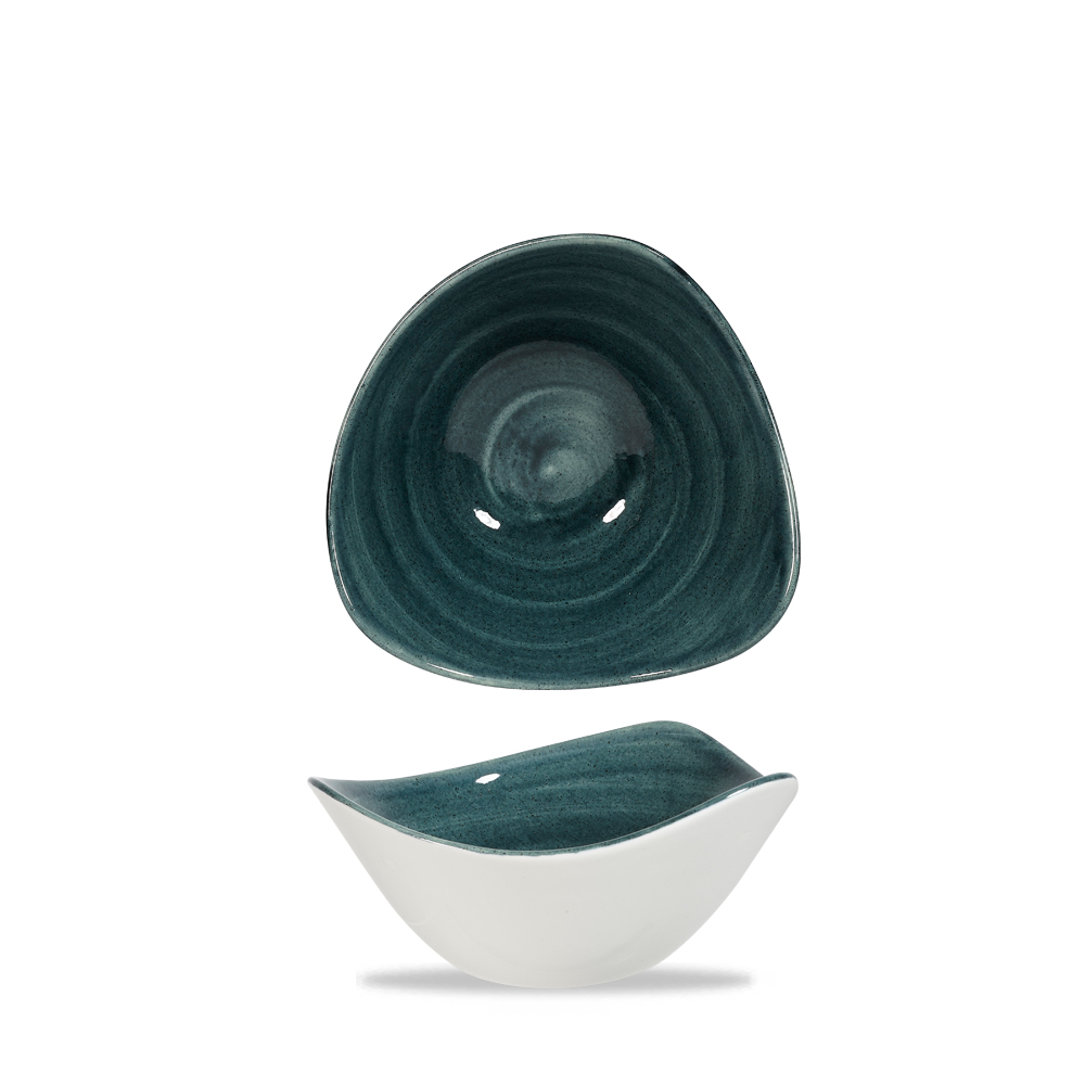 Schale dreieckig 15,3cm 260ml STONECAST PATINA rustic teal
