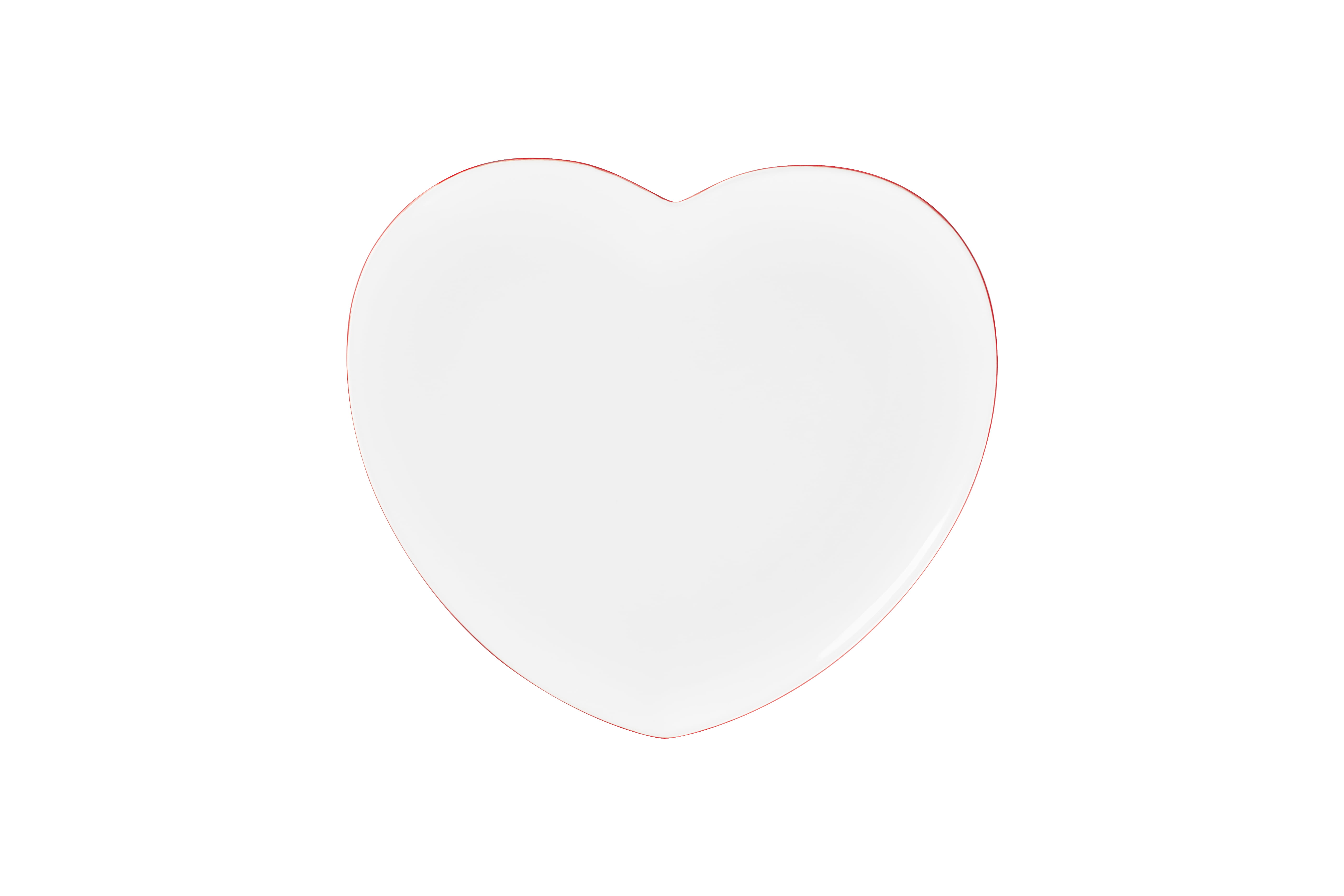 Teller flach coup 28x25x2,9cm CLICHÉ red & white