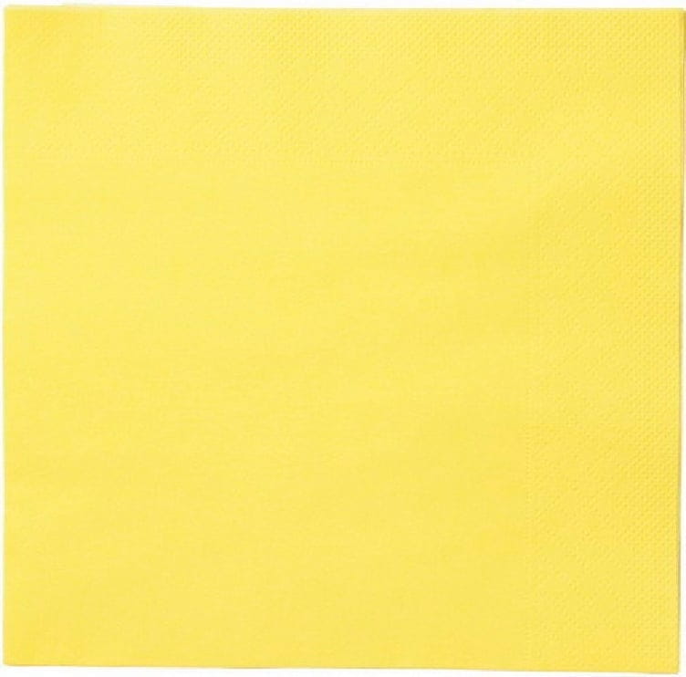 150 Stück Serviette 33x33cm 3-lagig 1/4 Falz ADVANCED gelb